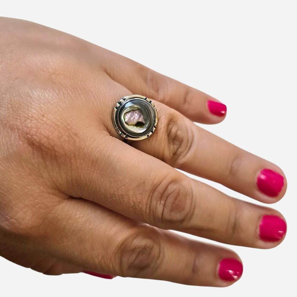 Vintage mexican alpaca silver ring